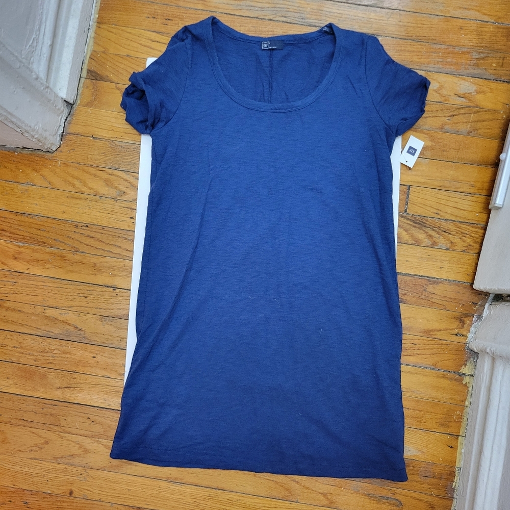 NWT Gap‎ women's navy blue t-shirt dress. Minimalist American Classic Preppy